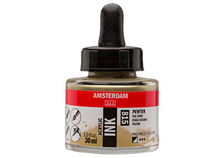 Amsterdam Acrylic Ink 30ml Pewter
