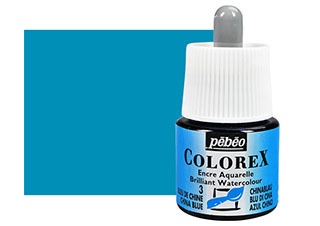 Pebeo Colorex Watercolor Ink 45mL Chinese Blue