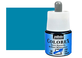 Pebeo Colorex Watercolor Ink 45mL Cyan