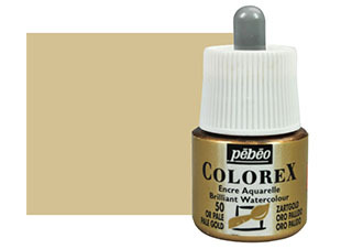 Pebeo Colorex Watercolor Ink 45mL Metallic Pale Gold