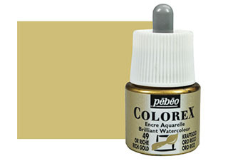 Pebeo Colorex Watercolor Ink 45mL Metallic Rich Gold