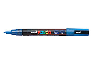 POSCA Paint Marker PC-3M Fine Glitter Blue