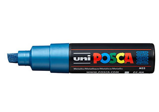 POSCA Paint Marker PC-8K Broad Chisel Metallic Blue
