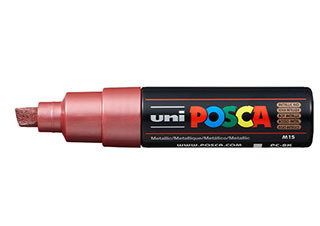 POSCA Paint Marker PC-8K Broad Chisel Metallic Red