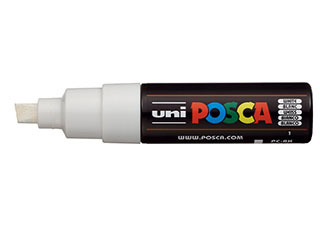 POSCA Paint Marker PC-8K Broad Chisel White