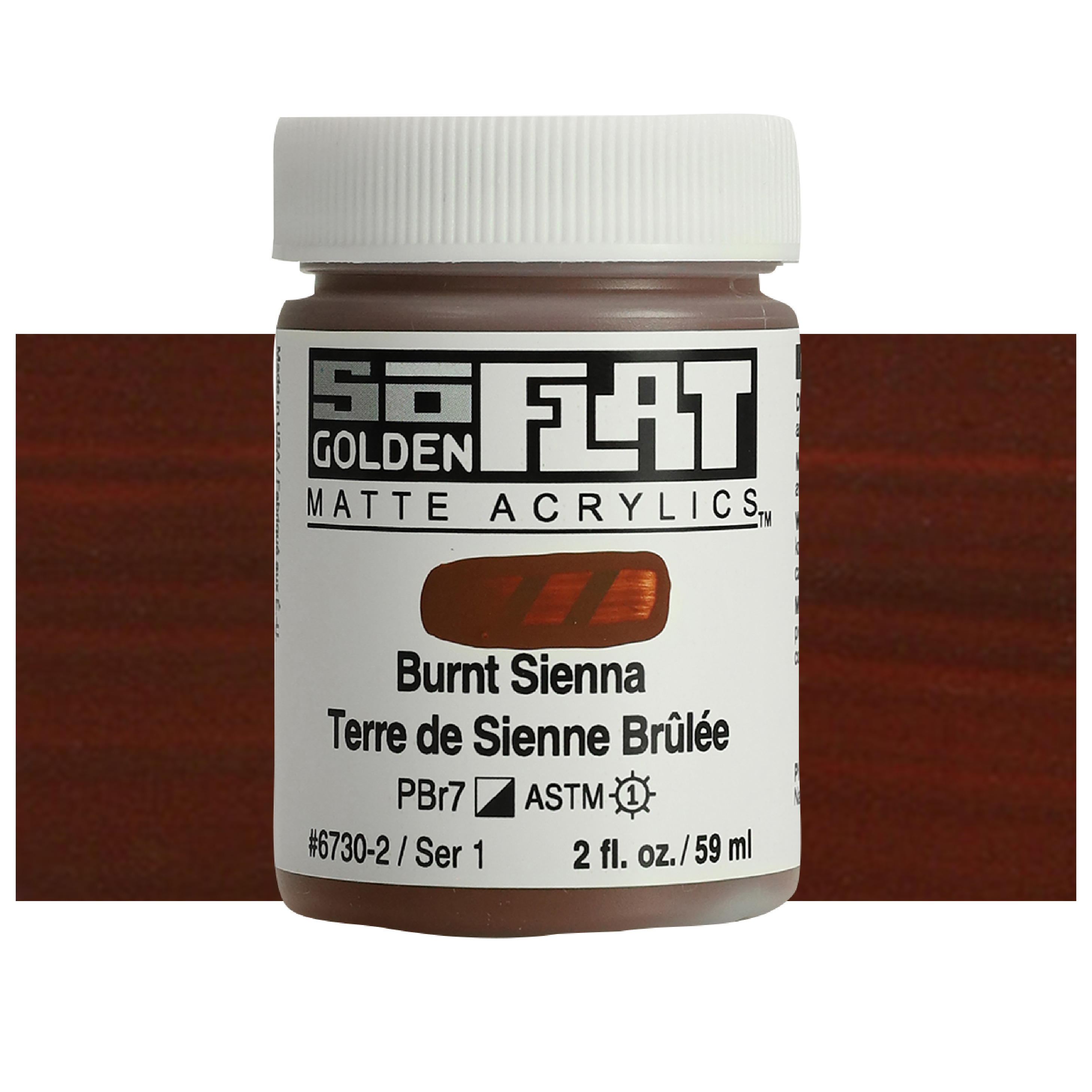 Golden SoFlat Matte Acrylic 2 oz. Burnt Sienna