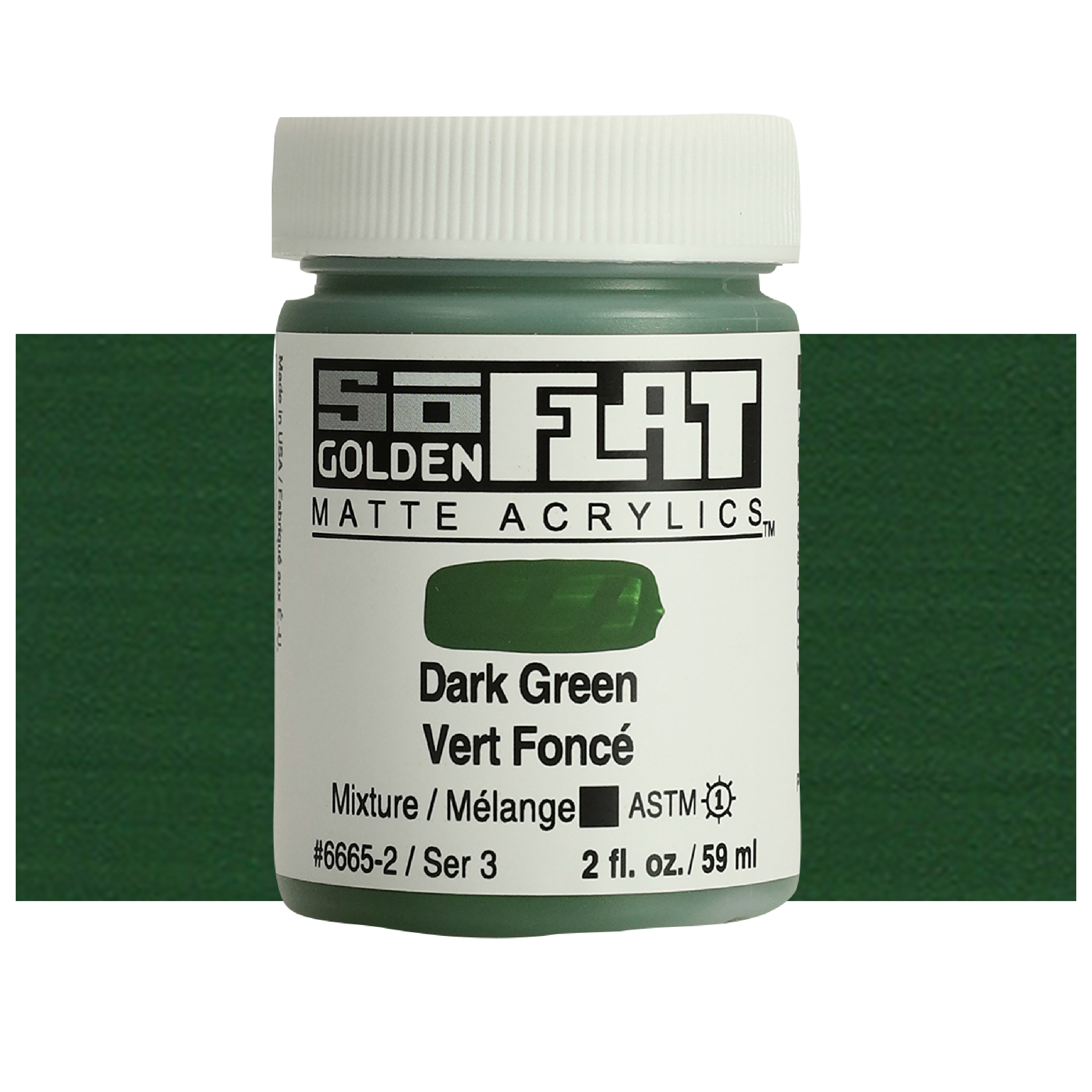 Golden SoFlat Matte Acrylic 2 oz. Dark Green