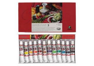 Maries Extra-Fine Gouache Set of 12 Colors 12 ml Tubes