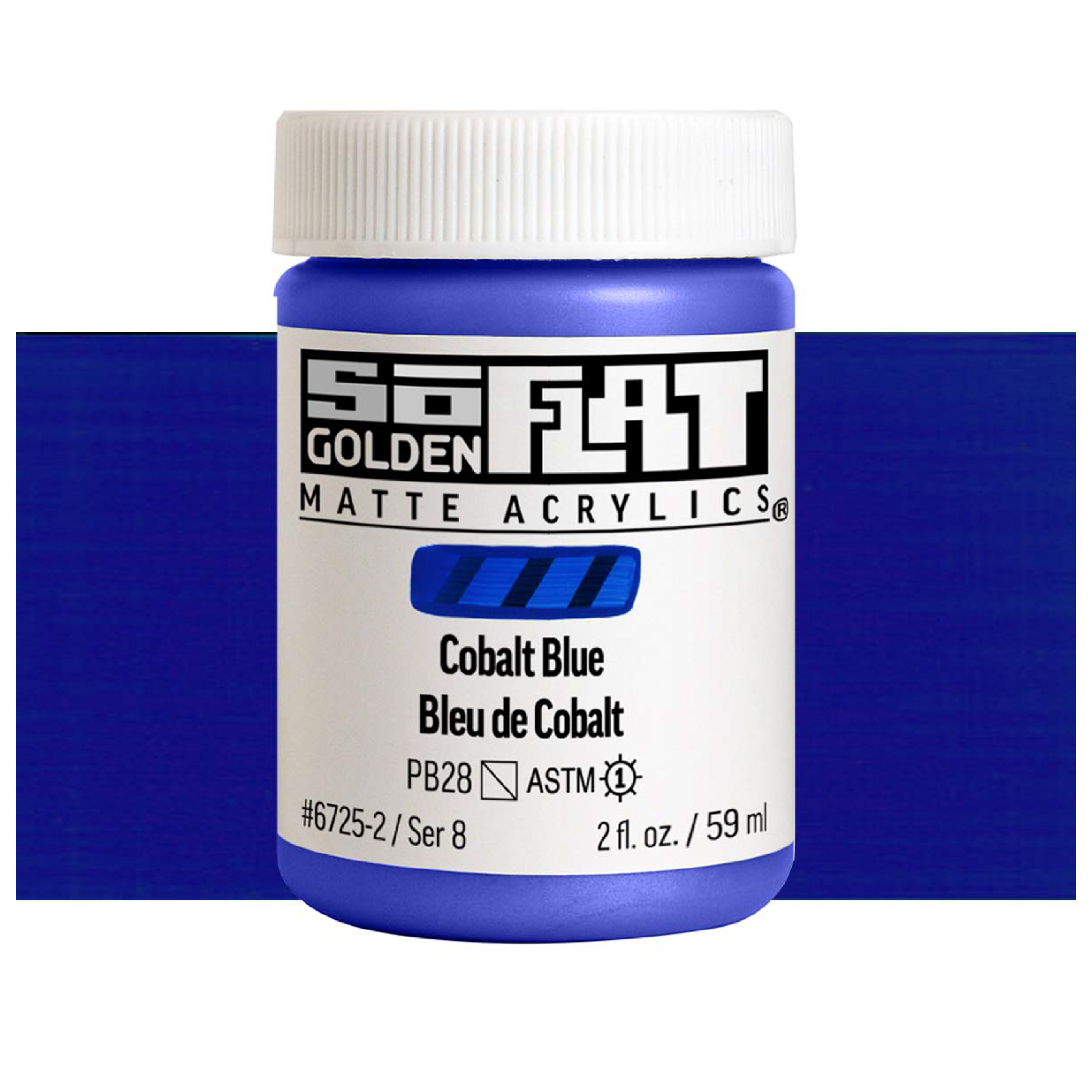 Golden SoFlat Matte Acrylic 2 oz. Cobalt Blue