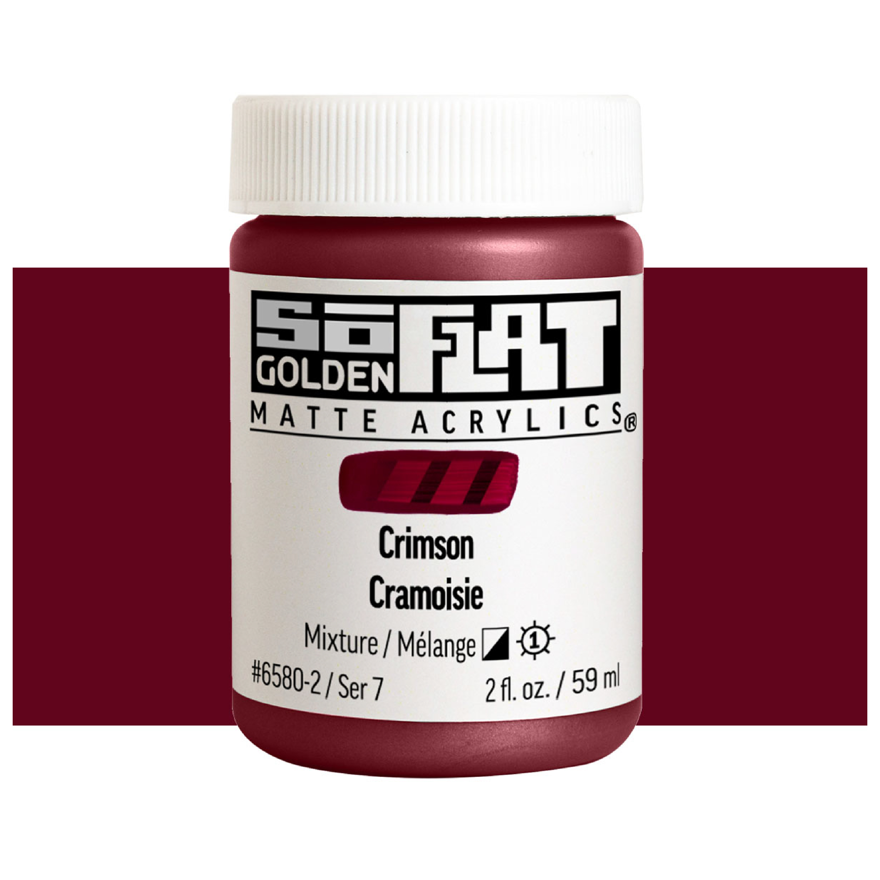 Golden SoFlat Matte Acrylic 2 oz. Crimson