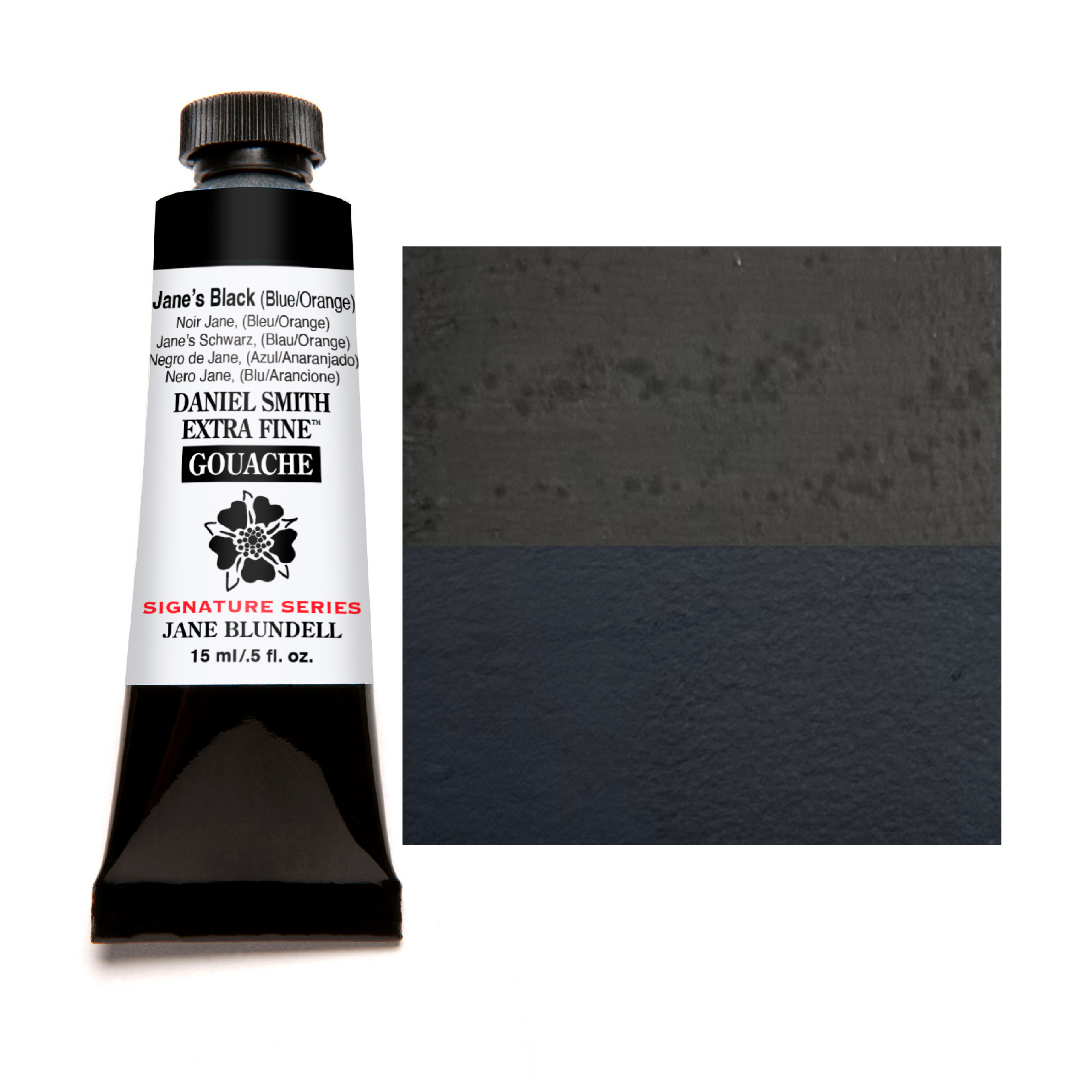 Daniel Smith Extra Fine Gouache 15 ml Janes Black (Blue/Orange)