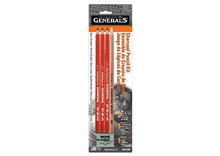 General Pencil Charcoal 4 Pencil Kit