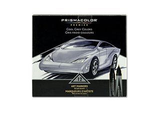 Prismacolor Premier Dual-End Marker Set of 12 Cool Greys
