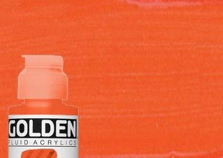 Golden Fluid Acrylic 4 oz. Pyrrole Orange