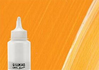 Lukas Cryl Liquid Acrylic Paint Indian Yellow 250ml Bottle