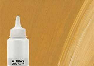 Lukas Cryl Liquid Acrylic Paint Yellow Ochre Light 250ml Bottle