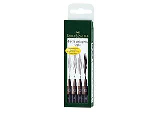 Faber-Castell Pitt Pen Set of 4 Sepia Ink