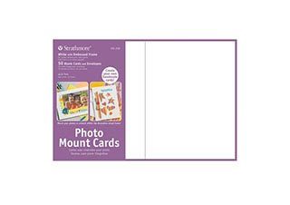 Strathmore Cards 5x6.875in. Photo Mount White Decor Emboss Pack of 50