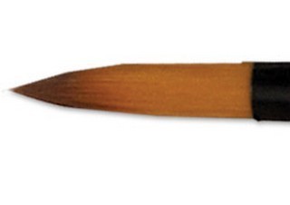 Ebony Splendor Series 387 Short Handle Brush Round Brush Size 1