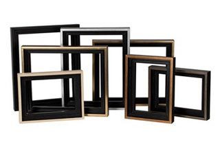 Illusions Floater Wood Frame 3/4 in. Deep 8x10 Gold/Black