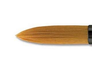 Beste Golden Taklon Short Handle Bushy Round Brush Size 12