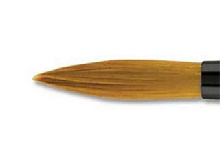 Beste Golden Taklon Short Handle Nadel Round Brush Size 4
