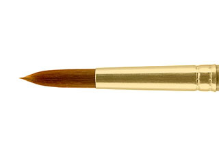 Qualita Golden Taklon Short Handle Round Brush Size 0