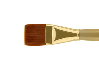 Qualita Golden Taklon Short Handle Colada Wash Brush 1/2 in.