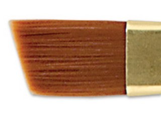 Qualita Golden Taklon Long Handle Angular Brush Size 4