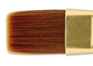 Qualita Golden Taklon Long Handle Bright Brush Size 4