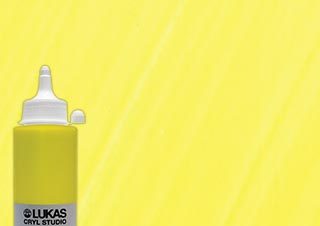 Lukas Cryl Studio Acrylic Paint Fluorescent Lemon Yellow 250ml Bottle