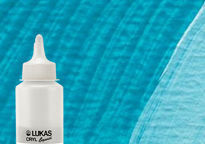 Lukas Cryl Liquid Acrylic Paint Cobalt Turquoise 250ml Bottle