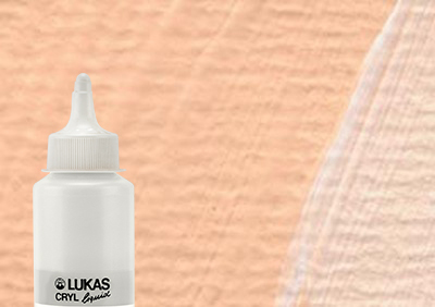 Lukas Cryl Liquid Acrylic Paint Peach Pink 250ml Bottle