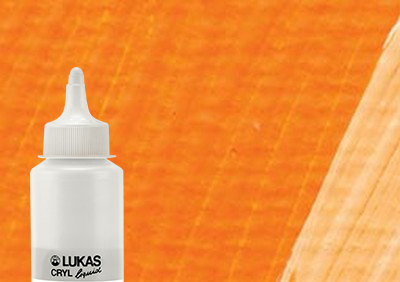 Lukas Cryl Liquid Acrylic Paint Permanent Orange 250ml Bottle