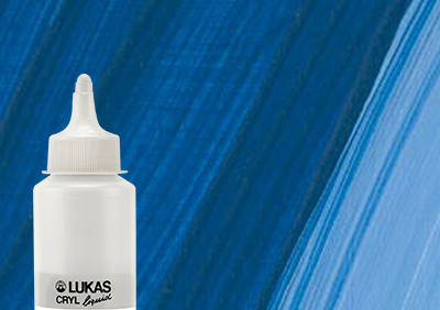 Lukas Cryl Liquid Acrylic Paint Prussian Blue 250ml Bottle