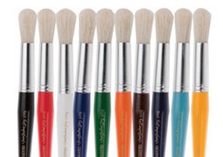 1st Impressions Elementary Color Chubby Round Brushes 10 Pack