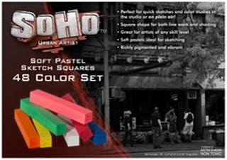 SoHo Pastel Square Sticks Set of 48 Colors