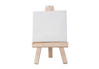 Creative Mark Ultra Mini Acrylic Prime 2x2inch Canvas with Natural Easel Set