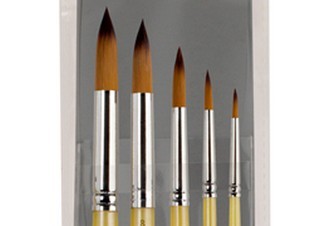 Creative Inspirations Dura-Handle Short Handle 5 Set Round Brushes