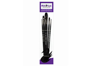 Black Swan Long Handle Filbert Brush Set