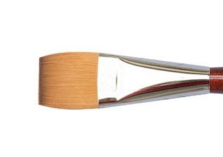 Mimik Synthetic Kolinsky Short Handle Brush Flat Size 18