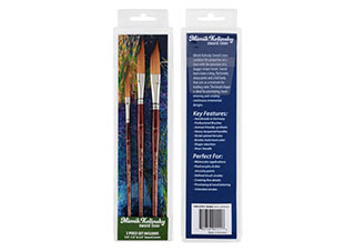 Mimik Synthetic Kolinsky Brush Short Handle Sword Liner 3 Set
