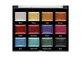 SoHo Watercolor Whole Pan Set of 12 Metallic Colors