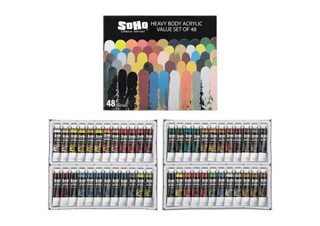 SoHo Urban Acrylic Value Set of 48 Colors 12 ml Tubes