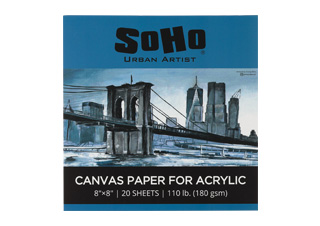 SoHo Acrylic Canvas Paper Pad 180 gsm 8x8 in. (20 Sheets)