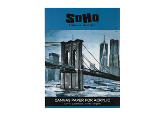 SoHo Acrylic Canvas Paper Pad 180 gsm 12x16 in. (20 Sheets)