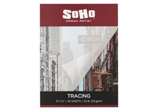 SoHo Vellum Tracing Paper Pad 50 gsm 9x12 in. (50 Sheets)