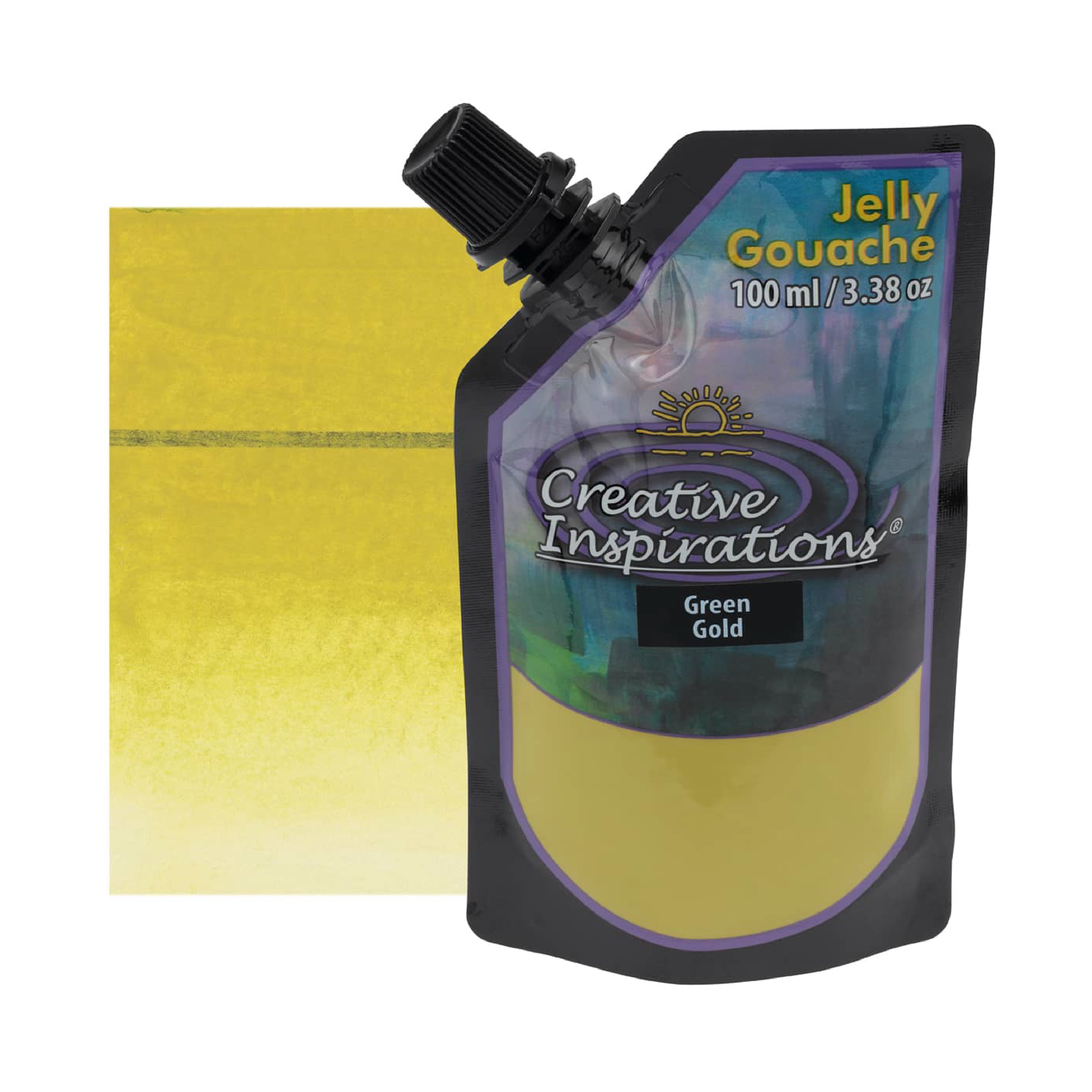 Creative Inspirations Jelly Gouache 100 ml Green Gold