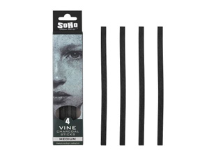 SoHo Vine Charcoal Pack of 4 Medium Square Sticks