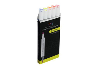 Artfinity Sketch Marker Set of 5 Fluorescent Colors